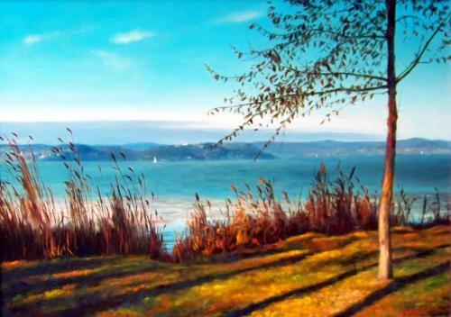 Balatoni szél olaj-farost 50x70 2010