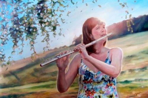 Fuvolaszó olaj-vászon 40x60 2017