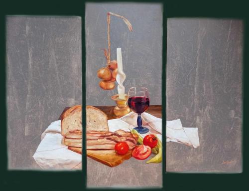 Csendélet olaj-fa 60x75cm 2022-23