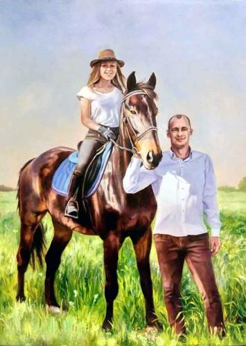 Regina a lovon olaj-farost 40x30 2020