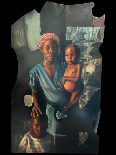 Lyukak Afrikában - Olaj pozdorja 159x95cm